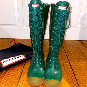 HUNTER Lace Up Rain Boots